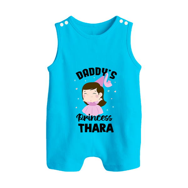 Daddy's Princess Romper Suit / Sleeveless Romper | Custom Baby Outfit for Daddy's Darling - SKY BLUE - 0 - 5 Months Old (Chest 18")