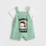 Daddy's Princess Dungaree Set | Custom Baby Outfit for Daddy's Darling - MINT GREEN - 0 - 5 Months Old (Chest 18")