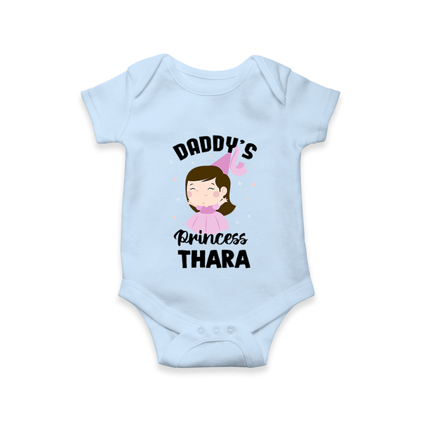 Daddy's Princess Romper / Onesie | Custom Baby Outfit for Daddy's Darling - BABY BLUE - New Born (Chest 14")