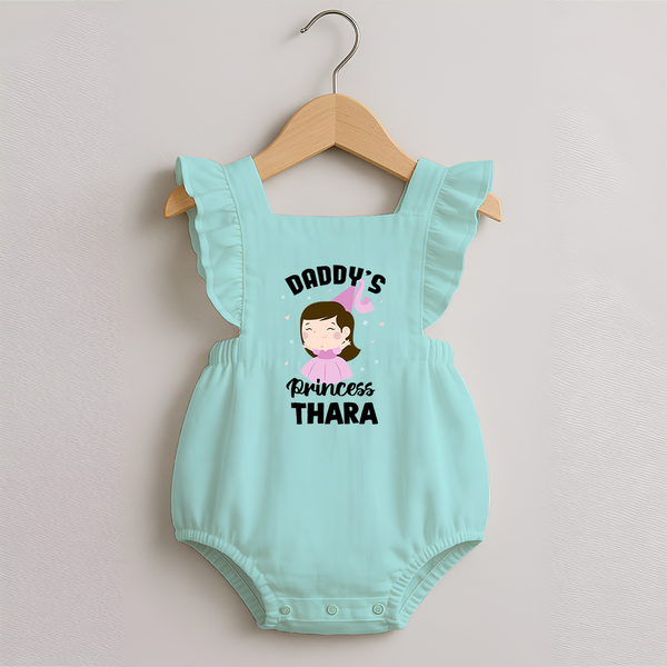 Daddy's Princess Romper Frock | Custom Baby Outfit for Daddy's Darling - MINT GREEN - 0 - 3 Months Old (Chest 19")