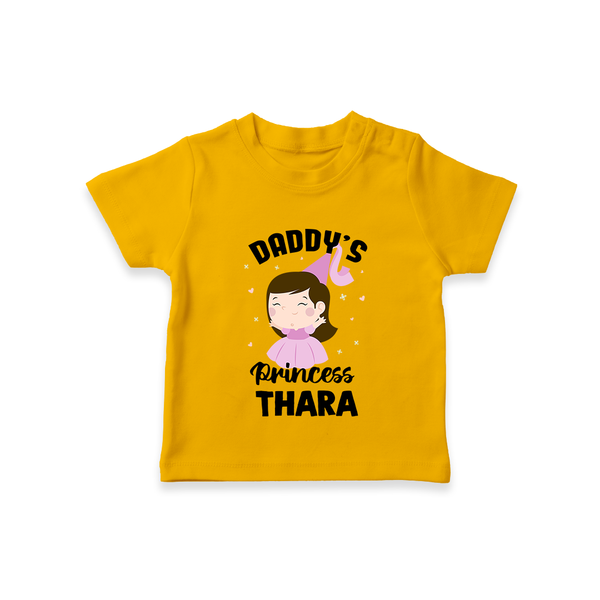 Daddy's Princess T-Shirt | Custom Baby Outfit for Daddy's Darling - CHROME YELLOW - 0-5 Months Old (Chest 17")