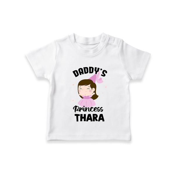 Daddy's Princess T-Shirt | Custom Baby Outfit for Daddy's Darling - WHITE - 0-5 Months Old (Chest 17")