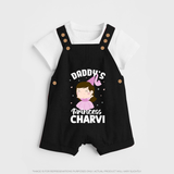 Daddy's Princess Dungaree Set | Custom Baby Outfit for Daddy's Darling - BLACK - 0 - 5 Months Old (Chest 18")