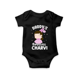Daddy's Princess Romper / Onesie | Custom Baby Outfit for Daddy's Darling - BLACK - New Born (Chest 14")