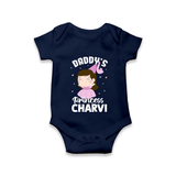 Daddy's Princess Romper / Onesie | Custom Baby Outfit for Daddy's Darling - NAVY BLUE - New Born (Chest 14")