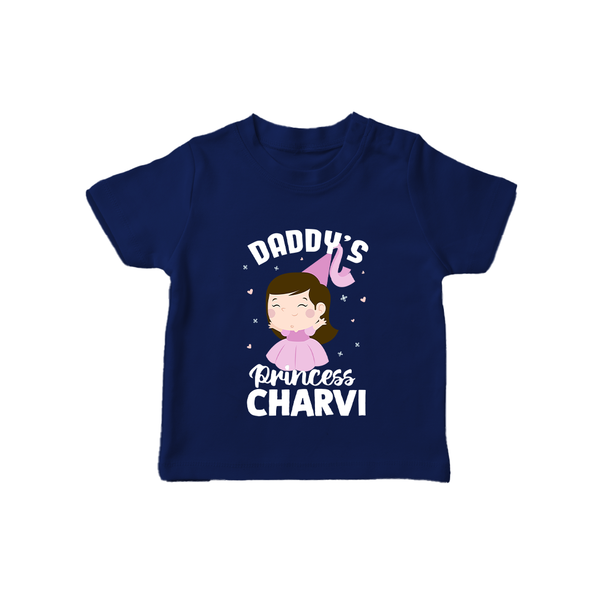 Daddy's Princess T-Shirt | Custom Baby Outfit for Daddy's Darling - NAVY BLUE - 0-5 Months Old (Chest 17")