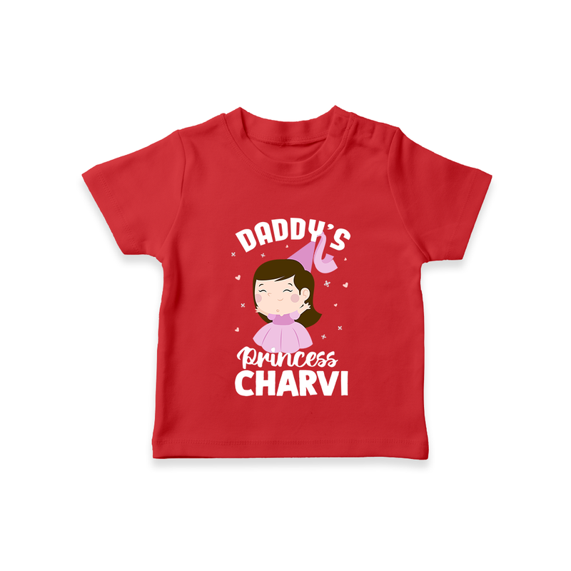 Daddy's Princess T-Shirt | Custom Baby Outfit for Daddy's Darling - RED - 0-5 Months Old (Chest 17")