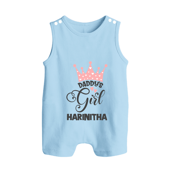 Daddy's Girl Romper Suit / Sleeveless Romper | Personalized Baby Romper Suit / Sleeveless Romper for Daddy's Girl - BABY BLUE - 0 - 5 Months Old (Chest 18")