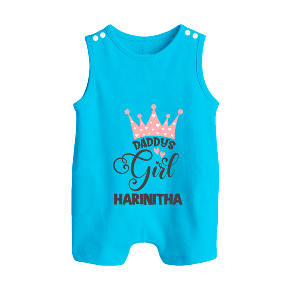 Daddy's Girl Romper Suit / Sleeveless Romper | Personalized Baby Romper Suit / Sleeveless Romper for Daddy's Girl - SKY BLUE - 0 - 5 Months Old (Chest 18")