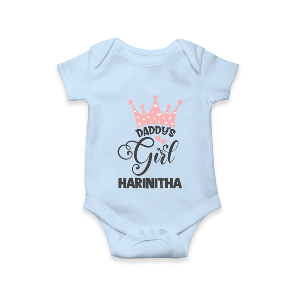 Daddy's Girl Romper / Onesie | Personalized Baby Romper / Onesie for Daddy's Girl - BABY BLUE - New Born (Chest 14")