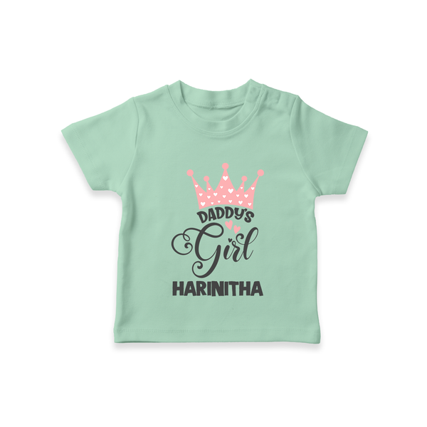 Daddy's Girl T-Shirt | Personalized Baby T-Shirt for Daddy's Girl - MINT GREEN - 0-5 Months Old (Chest 17")