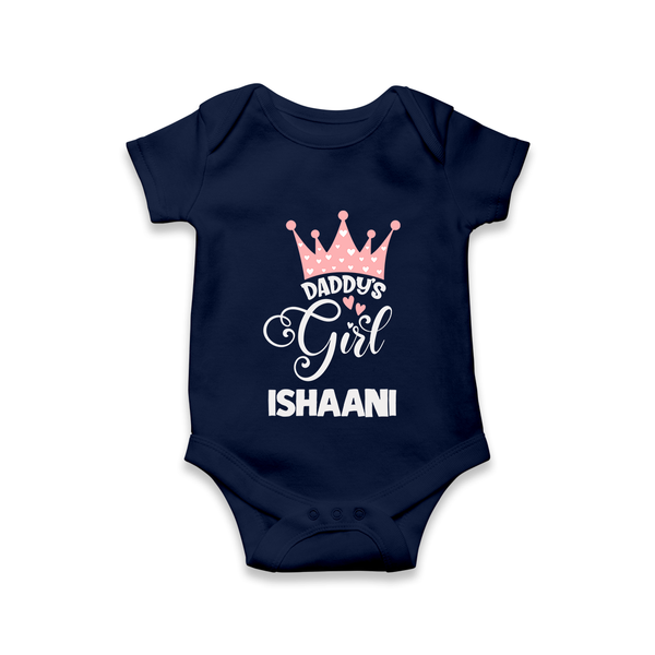 Daddy's Girl Romper / Onesie | Personalized Baby Romper / Onesie for Daddy's Girl - NAVY BLUE - New Born (Chest 14")