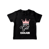 Daddy's Girl T-Shirt | Personalized Baby T-Shirt for Daddy's Girl - BLACK - 0-5 Months Old (Chest 17")