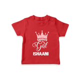 Daddy's Girl T-Shirt | Personalized Baby T-Shirt for Daddy's Girl - RED - 0-5 Months Old (Chest 17")