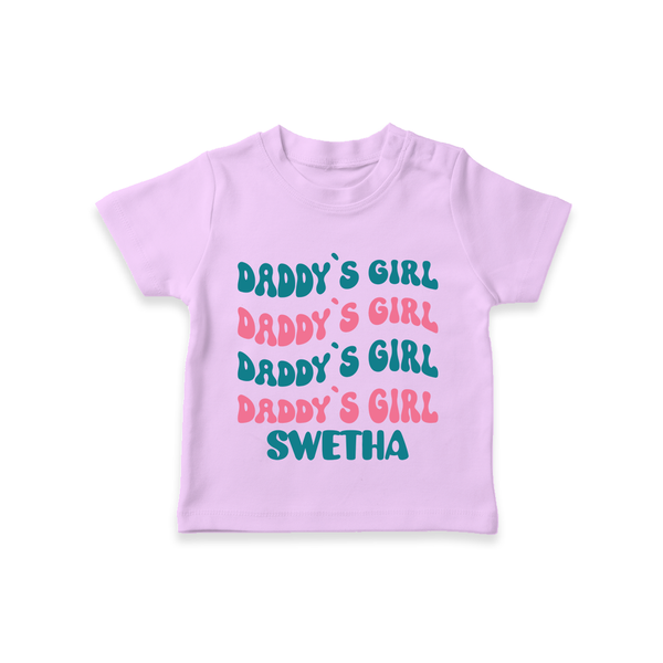 Daddy's Girl T-Shirt | Custom Baby T-Shirt for Daddy's Little Girl - LILAC - 0-5 Months Old (Chest 17")