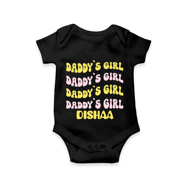 Daddy's Girl Romper / Onesie | Custom Baby Romper / Onesie for Daddy's Little Girl - BLACK - New Born (Chest 14")