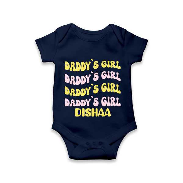 Daddy's Girl Romper / Onesie | Custom Baby Romper / Onesie for Daddy's Little Girl - NAVY BLUE - New Born (Chest 14")