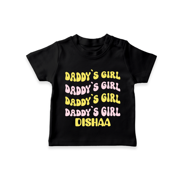 Daddy's Girl T-Shirt | Custom Baby T-Shirt for Daddy's Little Girl - BLACK - 0-5 Months Old (Chest 17")