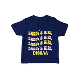 Daddy's Girl T-Shirt | Custom Baby T-Shirt for Daddy's Little Girl - NAVY BLUE - 0-5 Months Old (Chest 17")