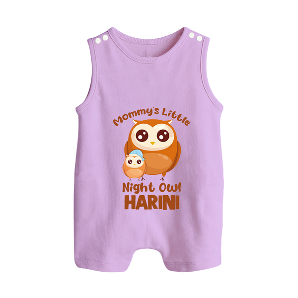 Mommy's Little Night Owl Romper Suit / Sleeveless Romper | Personalized Baby Romper Suit / Sleeveless Romper for the Little Night Owl - LILAC - 0 - 5 Months Old (Chest 18")