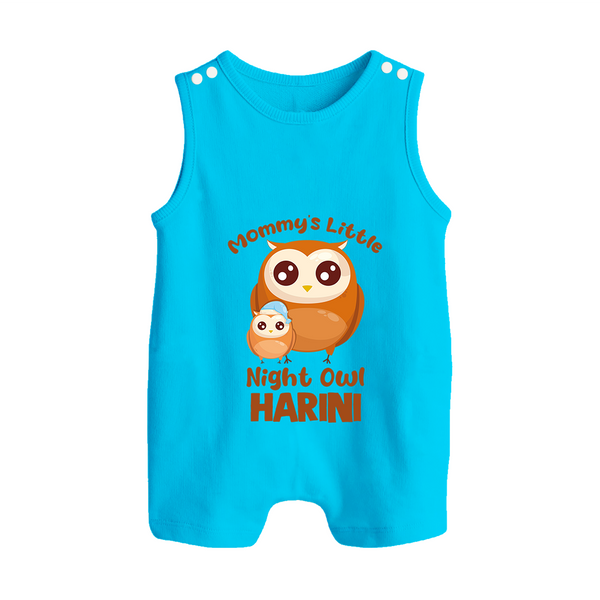 Mommy's Little Night Owl Romper Suit / Sleeveless Romper | Personalized Baby Romper Suit / Sleeveless Romper for the Little Night Owl - SKY BLUE - 0 - 5 Months Old (Chest 18")