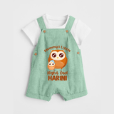 Mommy's Little Night Owl Dungaree Set | Personalized Baby Dungaree Set for the Little Night Owl - MINT GREEN - 0 - 5 Months Old (Chest 18")