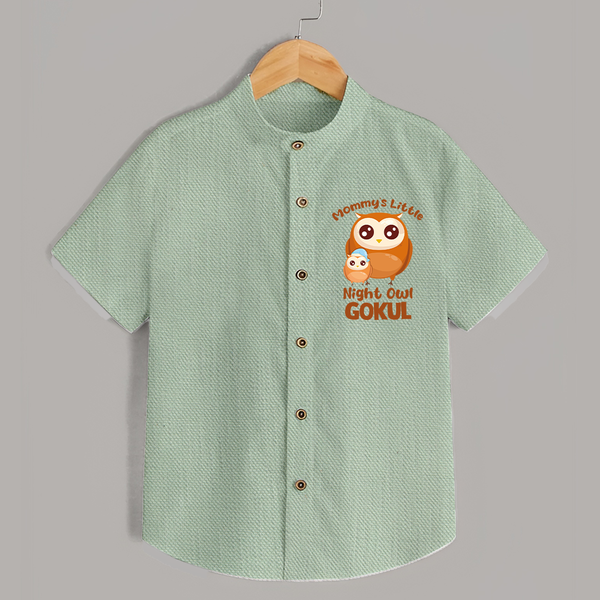 Mommy's Little Night Owl Shirt | Personalized Baby Shirt for the Little Night Owl - MINT GREEN - 0 - 6 Months Old (Chest 23")