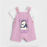 Holding On To My Mummy Always Dungaree Set | Custom Baby Dungaree Set for Mommy's Little One - BABY PINK - 0 - 5 Months Old (Chest 18")