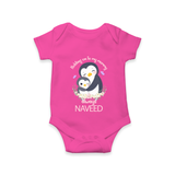 Holding On To My Mummy Always Romper / Onesie | Custom Baby Romper / Onesie for Mommy's Little One - HOT PINK - New Born (Chest 14")