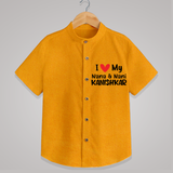 I Love My Nana And Nani Shirt | Custom Baby Shirt for Nana and Nani's Darling - CHROME YELLOW - 0 - 6 Months Old (Chest 23")