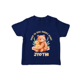 Born To Rule Nana's Heart T-Shirt | Personalized Baby T-Shirt for Nana's Little Ruler - NAVY BLUE - 0-5 Months Old (Chest 17")