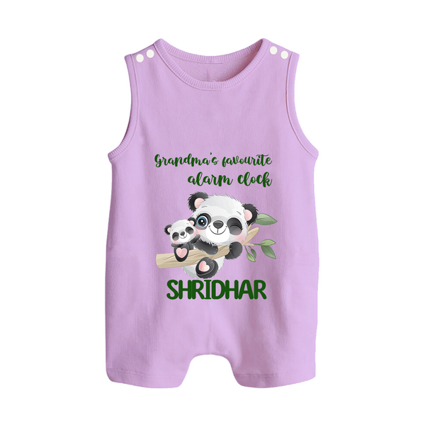 Grandma's Favourite Alarm Clock Romper Suit / Sleeveless Romper | Custom Baby Romper Suit / Sleeveless Romper for Grandma's Favorite - LILAC - 0 - 5 Months Old (Chest 18")