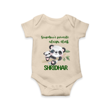 Grandma's Favourite Alarm Clock Romper / Onesie | Custom Baby Romper / Onesie for Grandma's Favorite - IVORY - New Born (Chest 14")