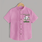 Grandma's Favourite Alarm Clock Shirt | Custom Baby Shirt for Grandma's Favorite - BABY PINK - 0 - 6 Months Old (Chest 23")