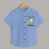 Grandma's Favourite Alarm Clock Shirt | Custom Baby Shirt for Grandma's Favorite - SKY BLUE - 0 - 6 Months Old (Chest 23")