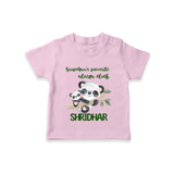 Grandma's Favourite Alarm Clock T-Shirt | Custom Baby T-Shirt for Grandma's Favorite - BABY PINK - 0-5 Months Old (Chest 17")