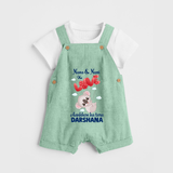 Nana Nani Ke Aankhon Ka Tara Dungaree Set | Personalized Baby Dungaree Set for Nana and Nani's Jewel - MINT GREEN - 0 - 5 Months Old (Chest 18")