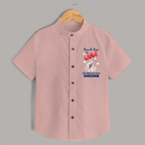 Nana Nani Ke Aankhon Ka Tara Shirt | Personalized Baby Shirt for Nana and Nani's Jewel - PEACH - 0 - 6 Months Old (Chest 23")