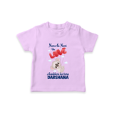 Nana Nani Ke Aankhon Ka Tara T-Shirt | Personalized Baby T-Shirt for Nana and Nani's Jewel - LILAC - 0-5 Months Old (Chest 17")