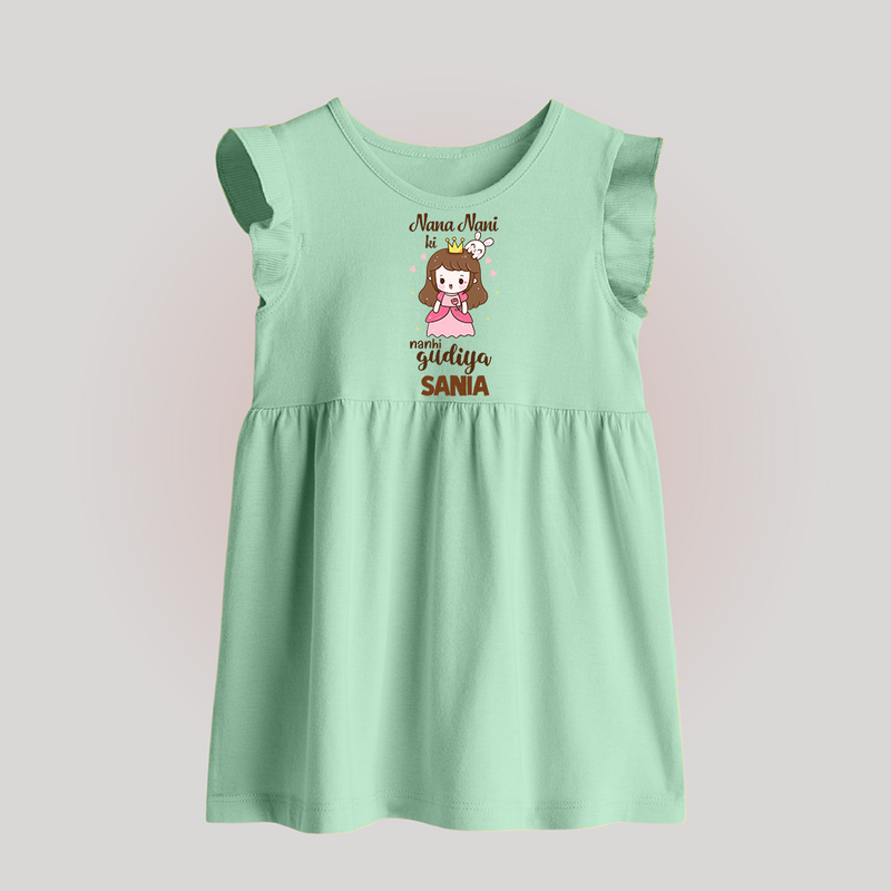 Nani Nani Ki Nanhi Gudiya Baby Frock | Custom Baby Frock for Nani and Nani's Little Princess - MINT GREEN - 0 - 3 Months Old (Chest 17")