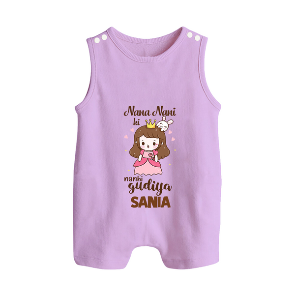 Nani Nani Ki Nanhi Gudiya Romper Suit / Sleeveless Romper | Custom Baby Romper Suit / Sleeveless Romper for Nani and Nani's Little Princess - LILAC - 0 - 5 Months Old (Chest 18")