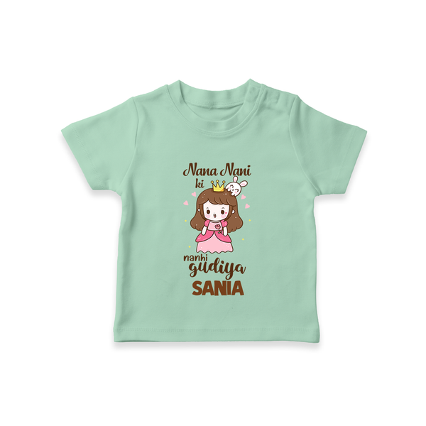 Nani Nani Ki Nanhi Gudiya T-Shirt | Custom Baby T-Shirt for Nani and Nani's Little Princess - MINT GREEN - 0-5 Months Old (Chest 17")