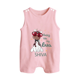 Bossy Like My Bua Romper Suit / Sleeveless Romper | Personalized Baby Romper Suit / Sleeveless Romper for Bua's Little Boss - BABY PINK - 0 - 5 Months Old (Chest 18")
