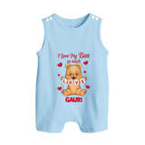 I Love My Bua So Much Romper Suit / Sleeveless Romper | Custom Baby Romper Suit / Sleeveless Romper for Bua's Little Love - BABY BLUE - 0 - 5 Months Old (Chest 18")