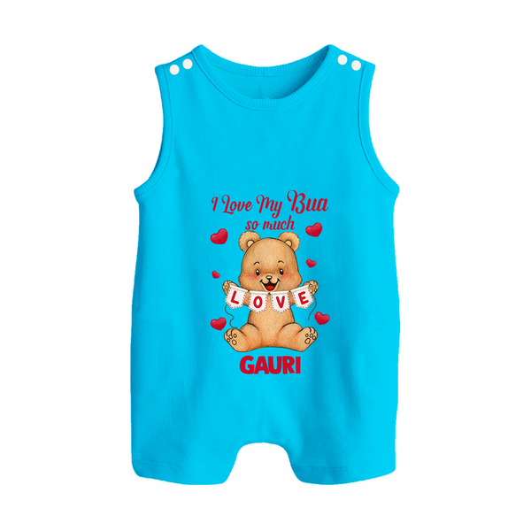 I Love My Bua So Much Romper Suit / Sleeveless Romper | Custom Baby Romper Suit / Sleeveless Romper for Bua's Little Love - SKY BLUE - 0 - 5 Months Old (Chest 18")