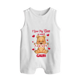 I Love My Bua So Much Romper Suit / Sleeveless Romper | Custom Baby Romper Suit / Sleeveless Romper for Bua's Little Love - WHITE - 0 - 5 Months Old (Chest 18")