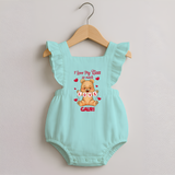 I Love My Bua So Much Romper Frock | Custom Baby Romper Frock for Bua's Little Love - MINT GREEN - 0 - 3 Months Old (Chest 19")