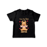 I Love My Bua So Much T-Shirt | Custom Baby T-Shirt for Bua's Little Love - BLACK - 0-5 Months Old (Chest 17")