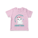 Bua's Favourite Rasagulla T-Shirt | Personalized Baby T-Shirt for Bua's Favorite - BABY PINK - 0-5 Months Old (Chest 17")