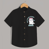 Bua's Favourite Rasagulla Shirt | Personalized Baby Shirt for Bua's Favorite - BLACK - 0 - 6 Months Old (Chest 23")